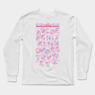 Alphabet Mobile Pixel Art Long Sleeve T-Shirt